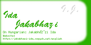 ida jakabhazi business card